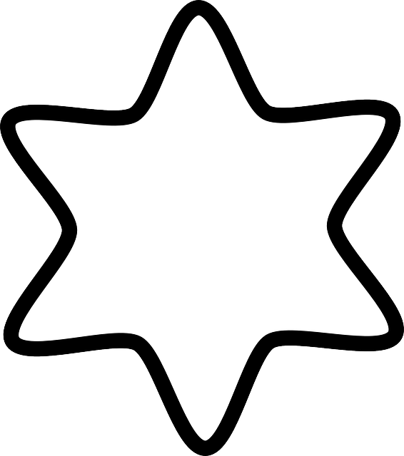 White Sign, David, Symbol, Star, White - Clipart Star Black And White (566x640)