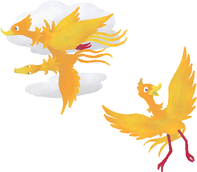 A Few Swomee Swans - Illustration (452x372)