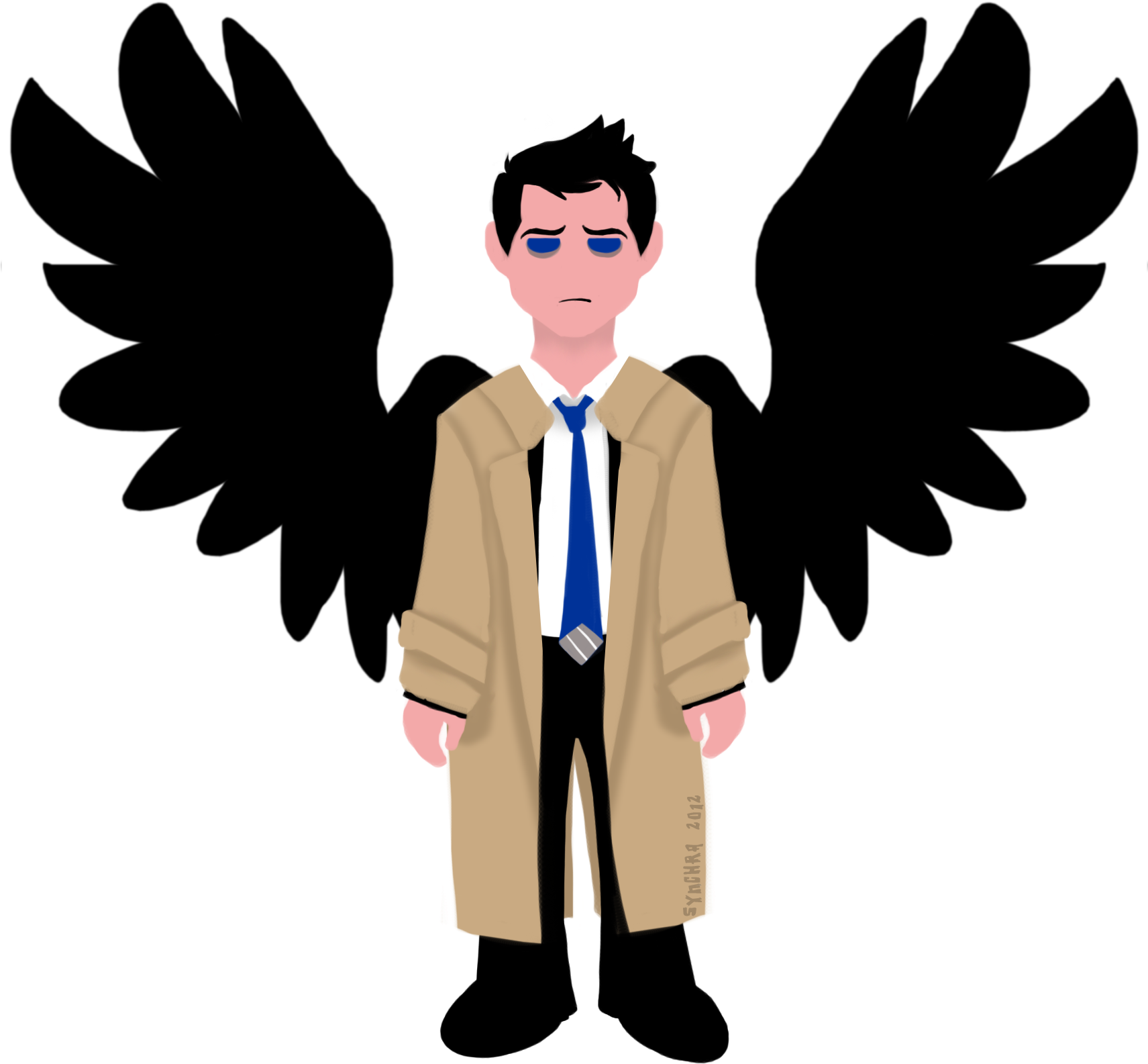 Simple Castiel Tree Topper - Castiel Clipart (1800x1800)