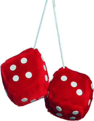 Red Dice Png Fuzzy Dice Psd, Free Vectors - Fuzzy Dice Png (311x400)