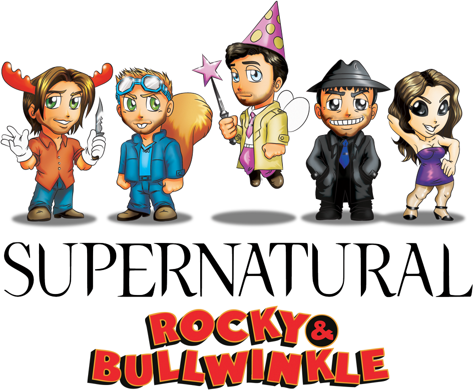 Chibi Supernatural Rocky N Bullwinkle Crossover By - Rocky And Bullwinkle Show (1000x833)