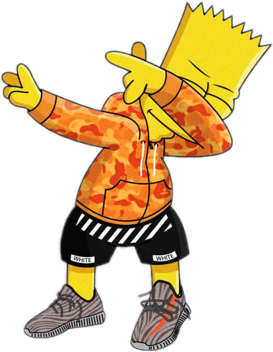 Download and share clipart about Bart Dab Supreme Simpson Gang Trap Swag Fr...