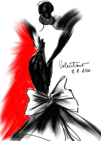 Me Ma Semplicemente Di Continuare Come Se Nulla Fosse" - Valentino Sketches (389x550)