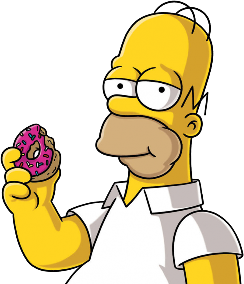 Picture Of Homer Simpson Clip Art Medium Size - Homer Simpson Donuts Png.