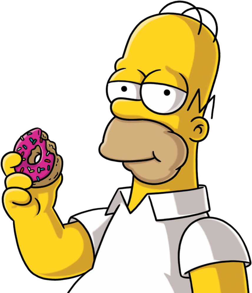 Picture Of Homer Simpson Clip Art Medium Size - Homer Simpson Donuts Png (924x1076)