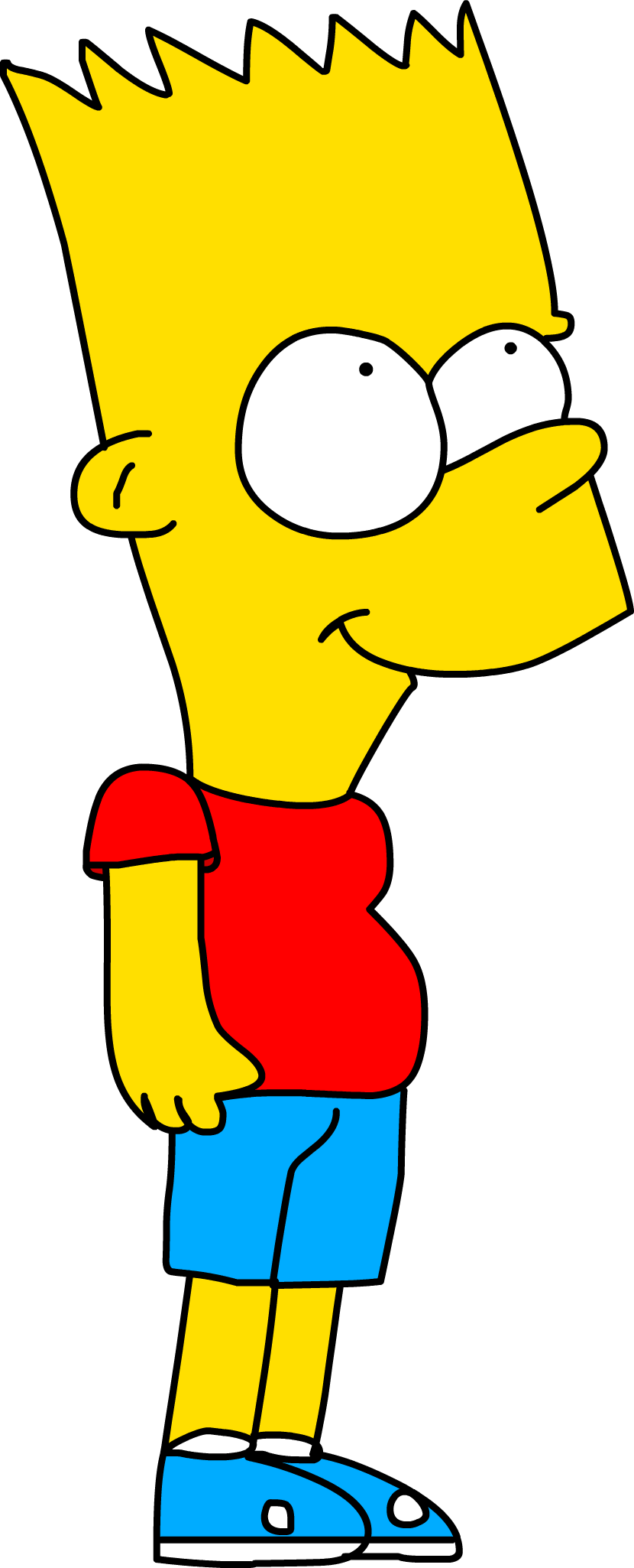 Minimalist Bart Simpson Clip Art Medium Size - Bart Simpson (830x2050)