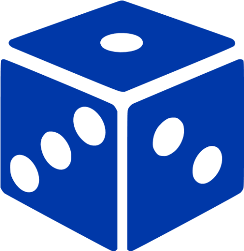 Royal Azure Blue Dice Icon - Dice Icon (512x512)