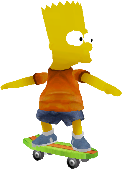 Bart Simpson Clip Art Http//atcencom/html/bart Skateboarding - Stuffed Toy (472x596)