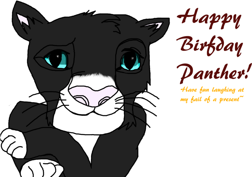 Panther Birthday Present By Holyxsmokes - Birthday Abstract Foliage In Bright Colors Card (900x600)