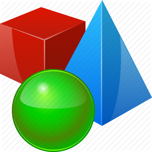 Sphere Clipart 3d Cube - 3d Geometric Shapes Png (512x512)