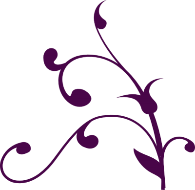 Purple Wedding Corner Swirl Clip Art At Pic Png Images - Tree Branch Clip Art (400x389)