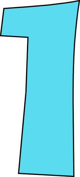 Blue One Clip Art At Clker - Clip Art (270x597)