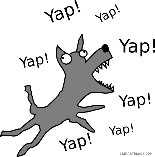 Barking Dog Animal Free Black White Clipart Images - Yap Clipart (588x595)