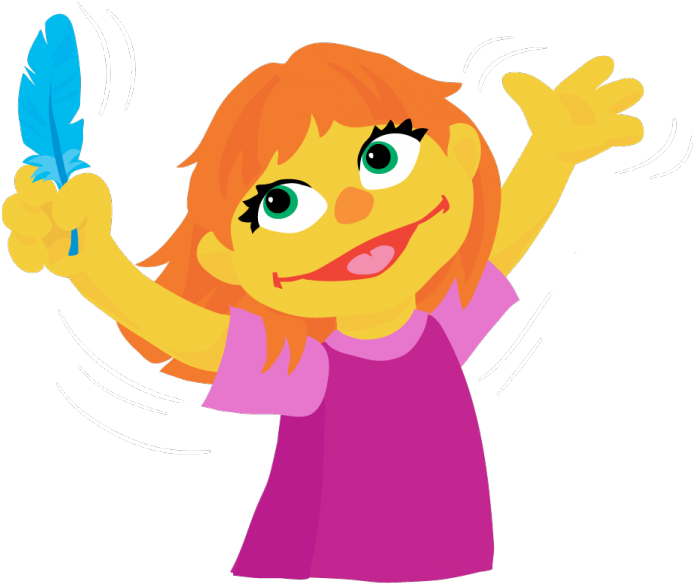 Julia Is Described By The Sesame Workshop As "a Preschool - Julia From Sesame Street (800x600)