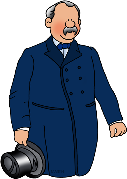 Free Heroes Clip Art By Phillip Martin, Grover Cleveland - Clip Art (463x648)