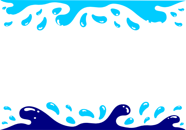 Water Wave Border Clipart - Swimming Border Clip Art (600x420)