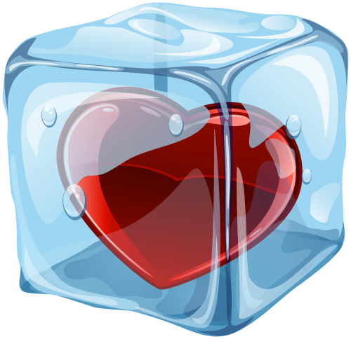 Ice Cube Clipart Water Png - Coração De Gelo Png (500x484)