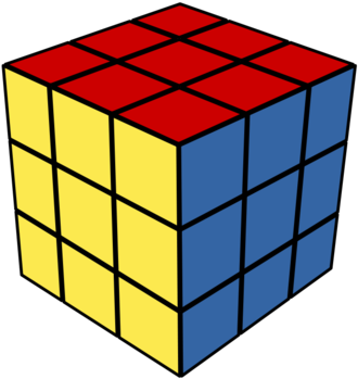 Connecting Cubes Clipart - Rubix Cube Clipart (350x370)