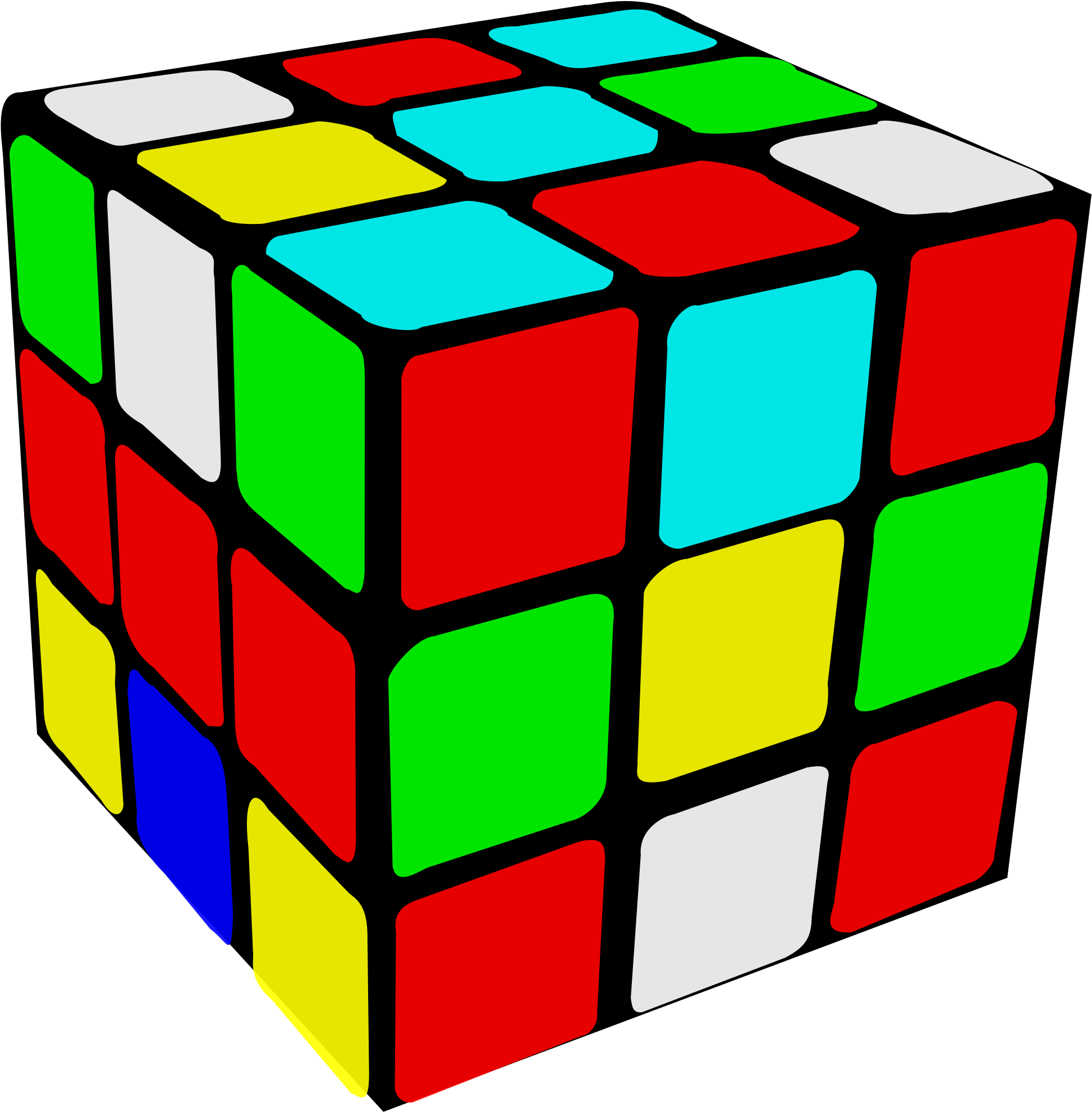 Rubiks Cube Png 7, Buy Clip Art - Scrambled Rubik's Cube Png (2000x2000)