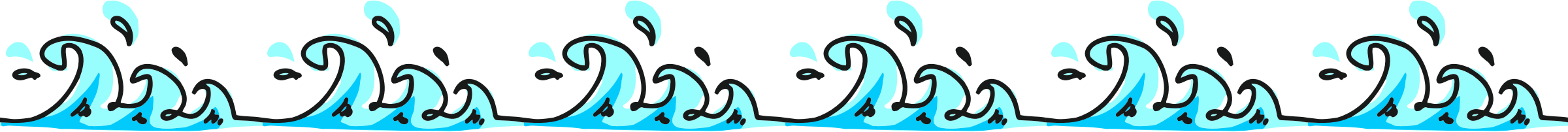 Wave Clipart Divider - Ocean Wave Divider (2400x202)