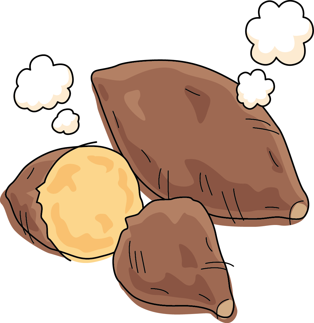 Sweet Potato Cartoon - Cartoon Sweet Potato (1082x1114)