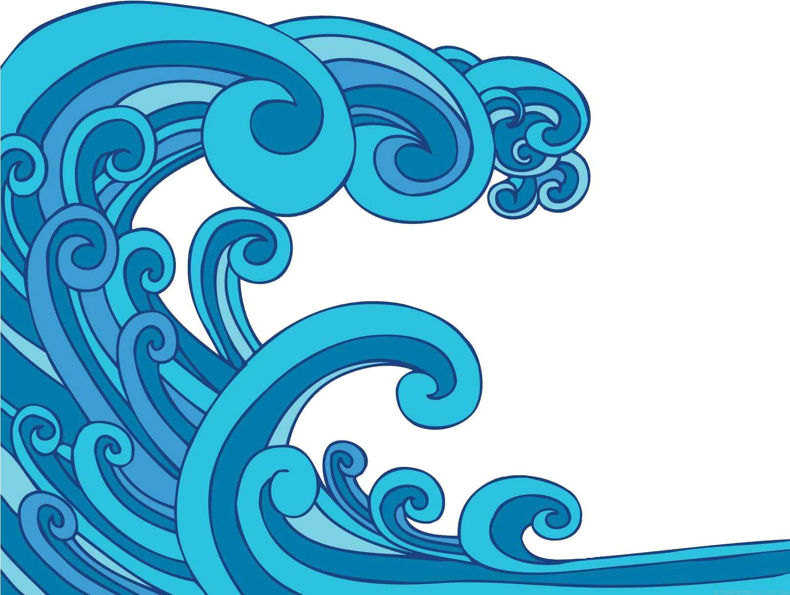 Waves Cliparts Transparent - Tsunami Clipart (1615x1238)