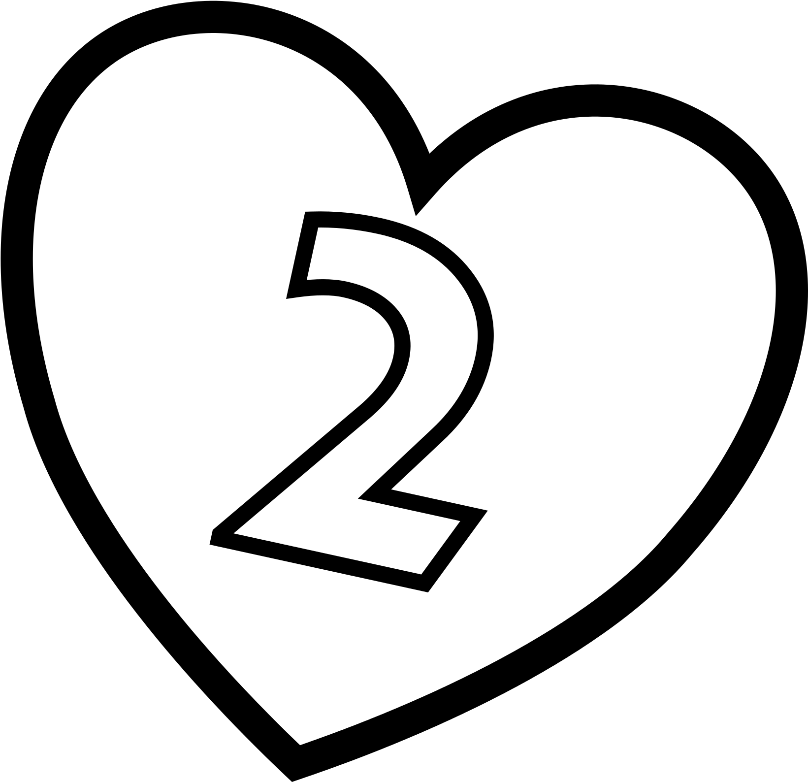 Filevalentines Day Hearts Number - Coloring Book (2000x2588)