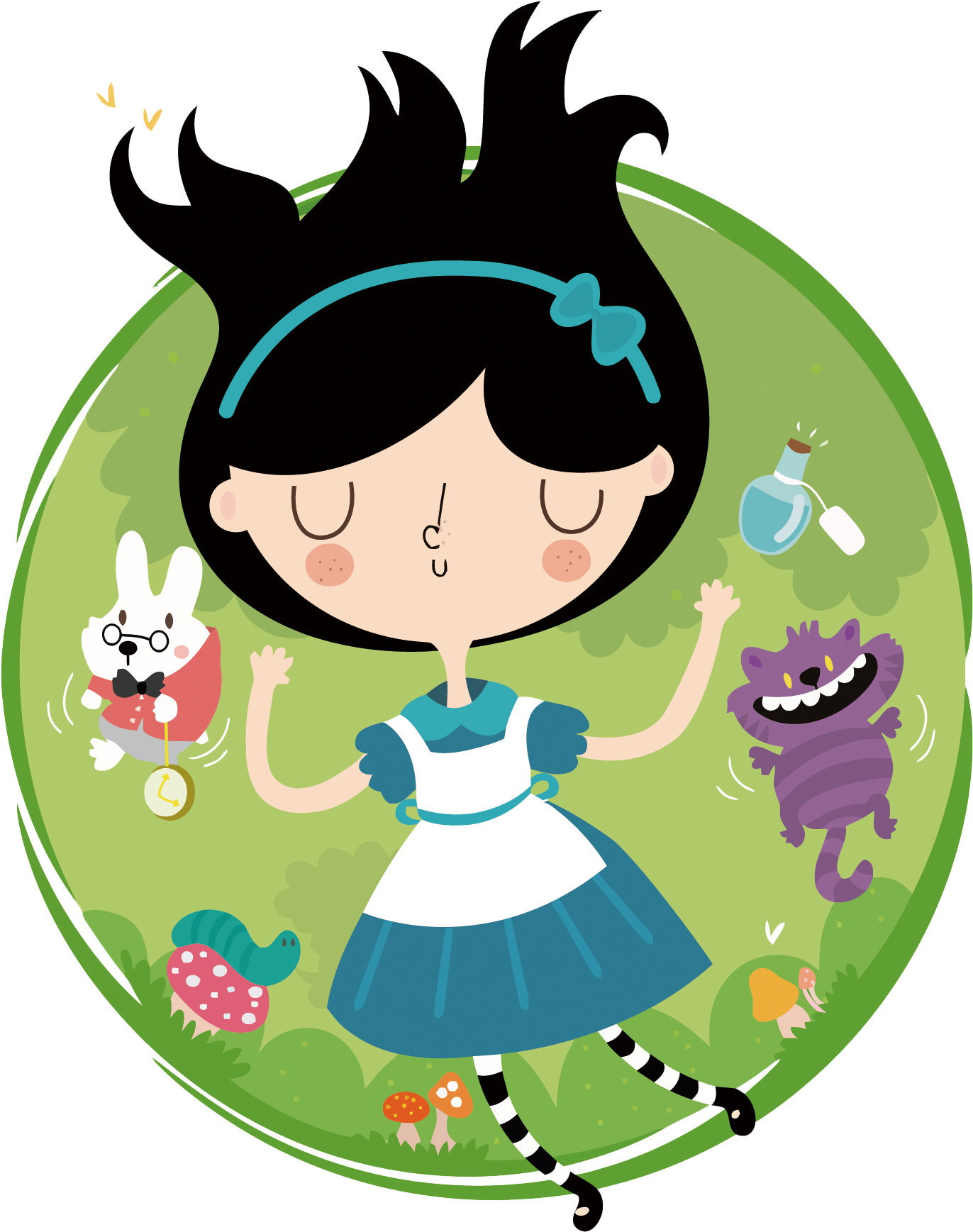 T-shirt Alices Adventures In Wonderland Art Illustration - T-shirt Alices Adventures In Wonderland Art Illustration (1500x1930)