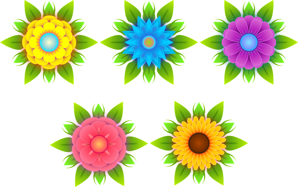 Small Flower Clipart 18, - Stylized Flower (960x604)