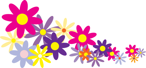 Flowers Clip Art At Clker - Mariposas Pequeñas Animadas (600x282)