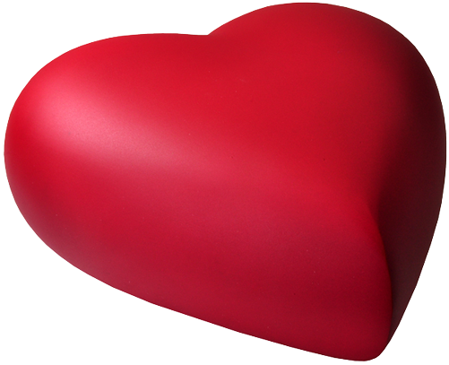 Side View Shown Of Scarlet Brass Heart Baby Urn - Heart (500x500)