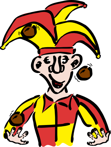 Lastjuggler Clip Art At Clker - Joker Clipart Png (450x595)