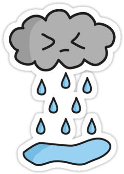 Sad Rain Cloud Clipart - Sad Rain Cloud Png (375x360)