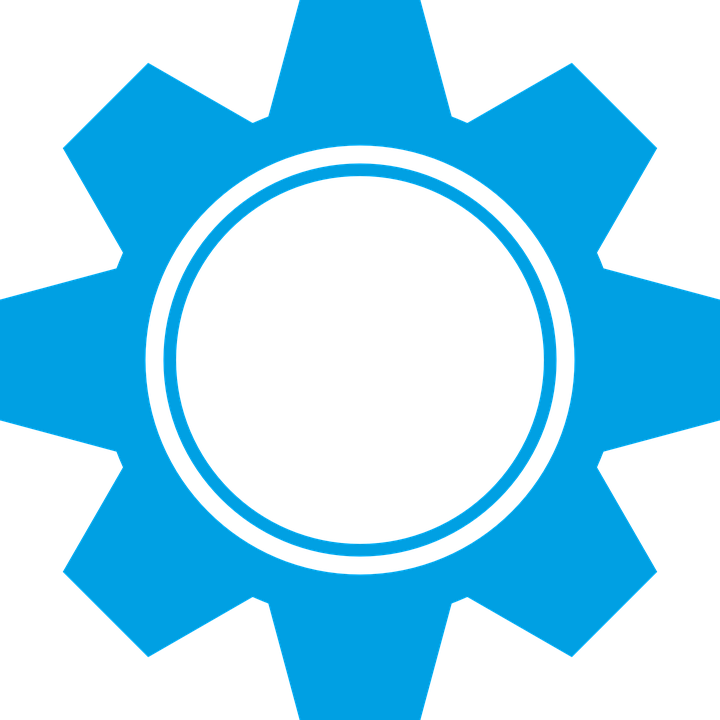 Rain Gear Cliparts 2, Buy Clip Art - Blue Cog (720x720)