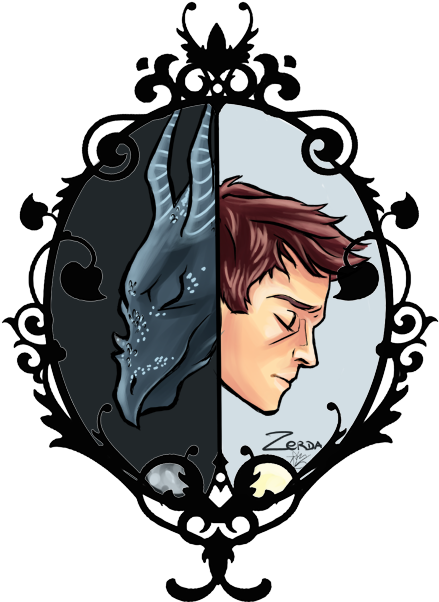 Artist - Zerdagratiaartis - Fandom/genre - Supernatural - Castiel As A Dragon (500x601)