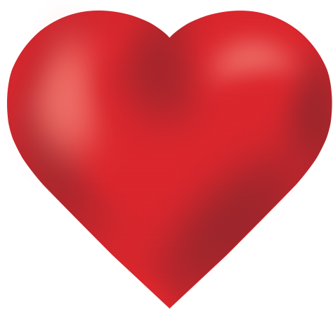 Love Heart Png Image - Big Red Heart (500x454)