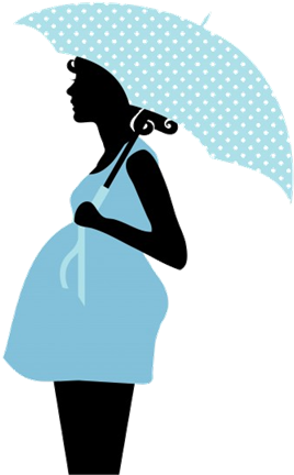 And Yahweh Visited Sarah As He Had Said, And Yahweh - Pregnant Woman Silhouette Blue (288x444)