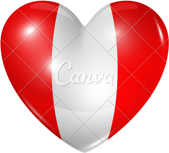 Love Peru, Heart Flag Icon - Italian Flag Heart Shaped (800x744)