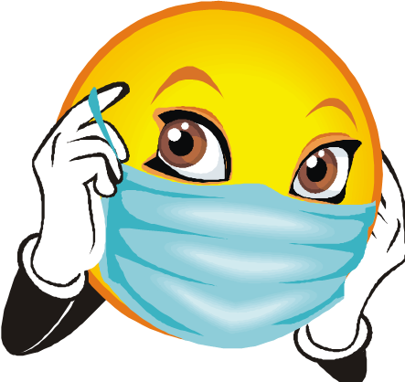 And The Uncircumcised Man Child Whose Flesh Of His - Smiley Face With Mask (443x418)