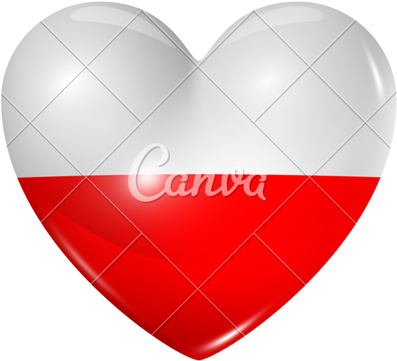 Love Poland, Heart Flag Icon - Heart (800x744)