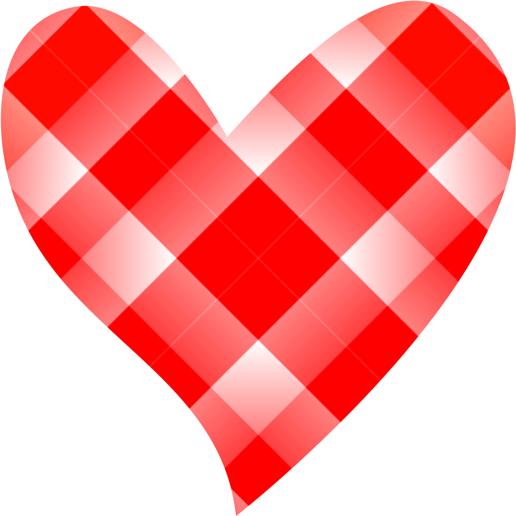 Heart - Black And White Plaid Pillow (1200x1200)