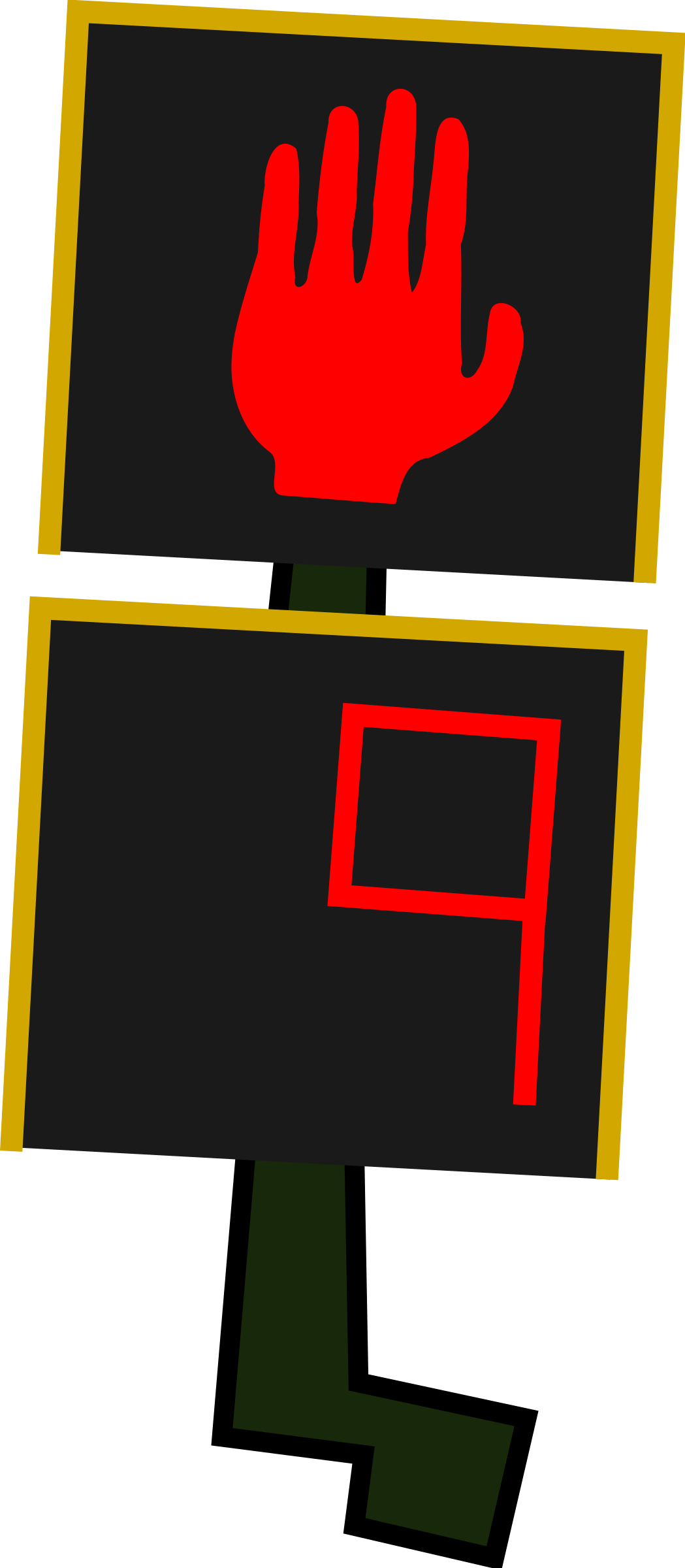 Big Image - Don T Walk Sign Clipart (1049x2400)