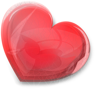 Red Broken Heart Heart Love Broken Symbol - Heart (353x340)