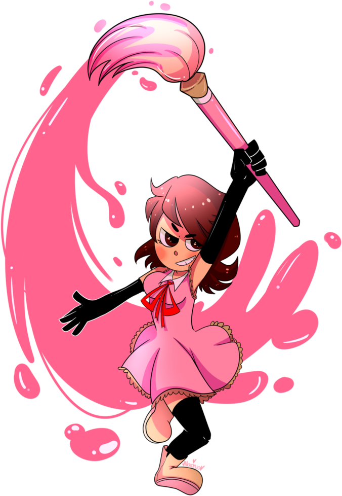 Lady Of The Paint Brush By Marynaranjo - Cartoon (766x1043)