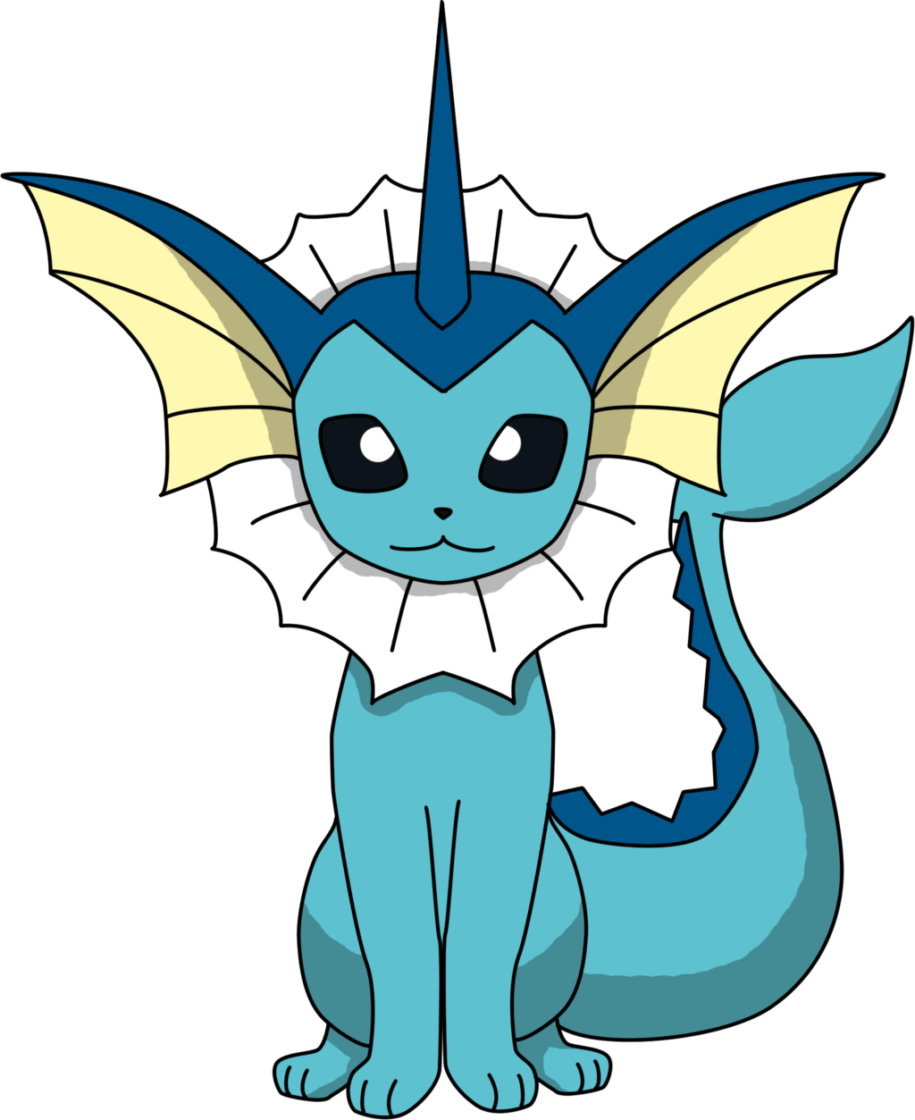 Vaporeon Sitting Png By Proteusiii - Vaporeon Sitting (1024x1253)