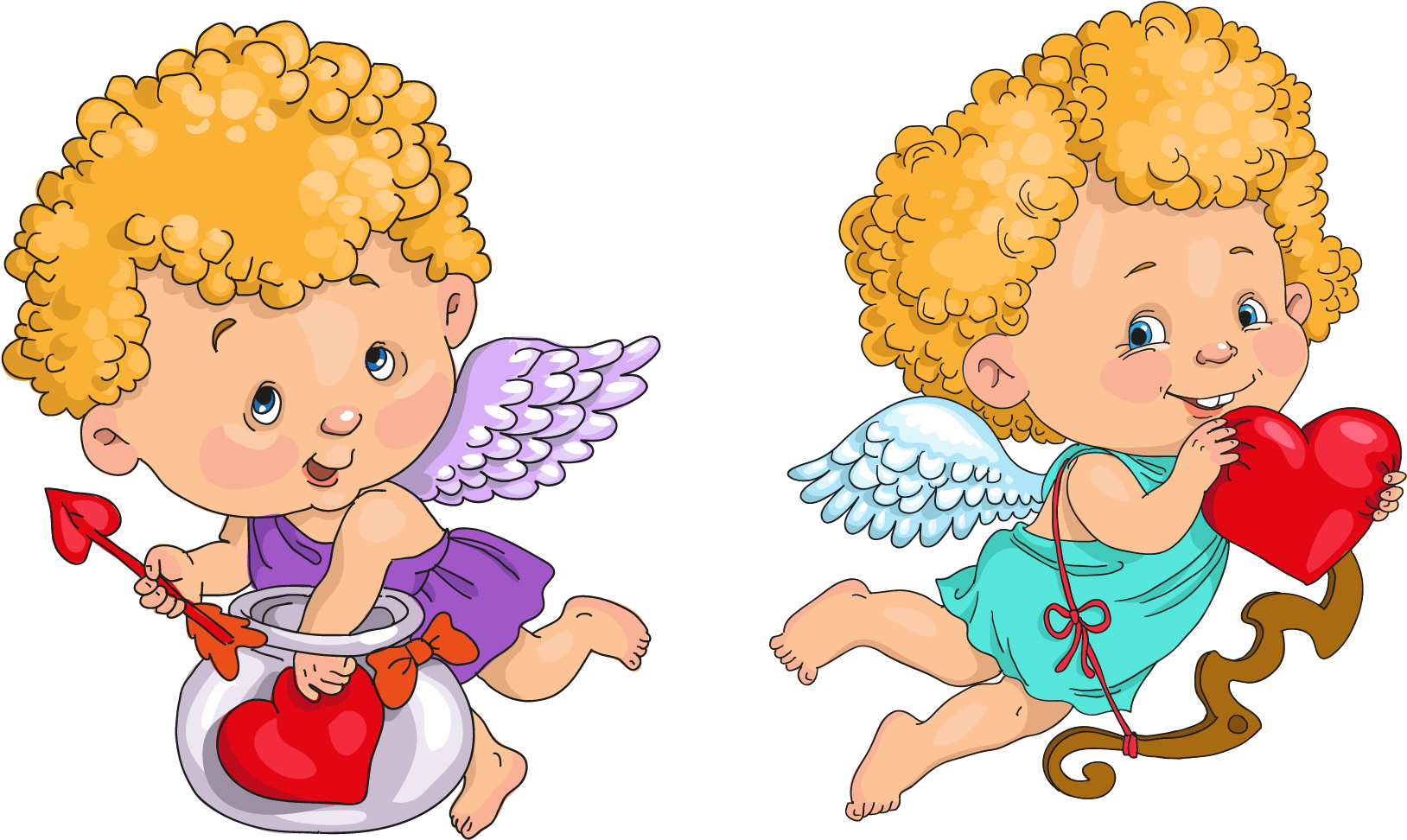 Cupid Cartoon Heart Illustration - Thiên Thần Tình Yêu (1790x1117)