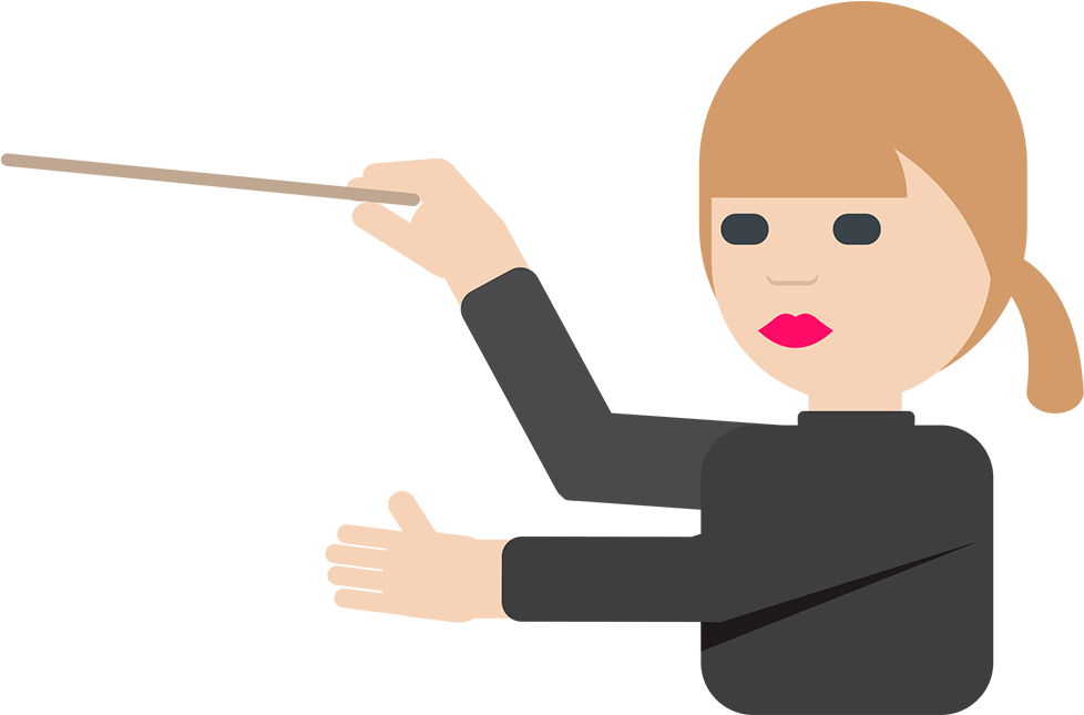 Download Image - Female Choir Conductor Cartoon (1440x1080)