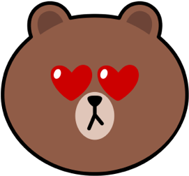 Line Friends Messages Sticker-2 - Brown Line Head Png (425x425)
