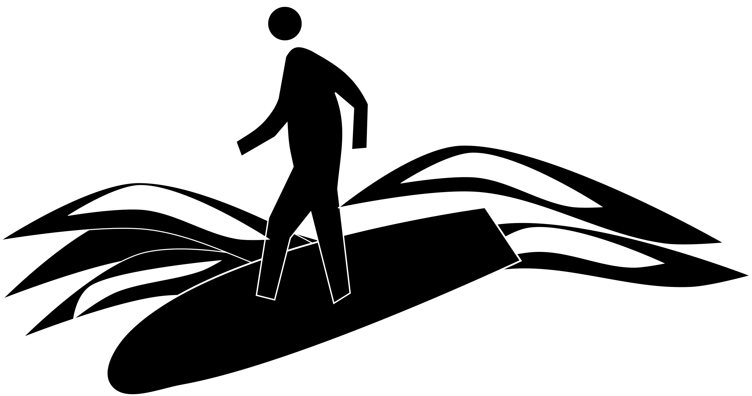 Pedestrian Surfer - Illustration (2400x1264)