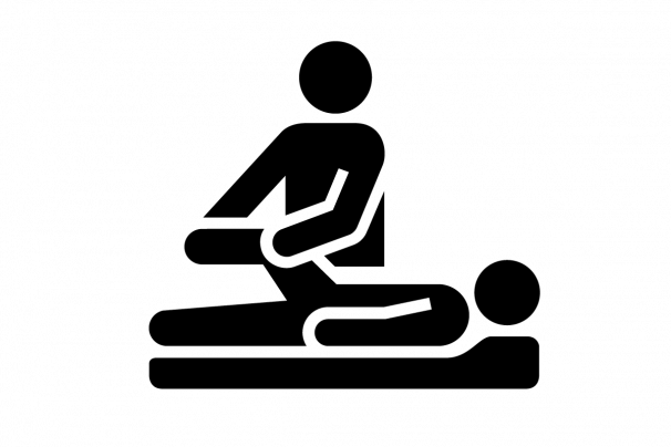 Physical Therapy - Physiotherapy Logo Black And White (606x404)